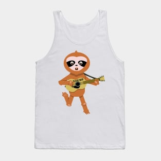 Sloth Playing A guitar Tank Top